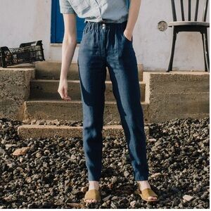 Not Perfect Linen Doolin High Waisted Linen Pants